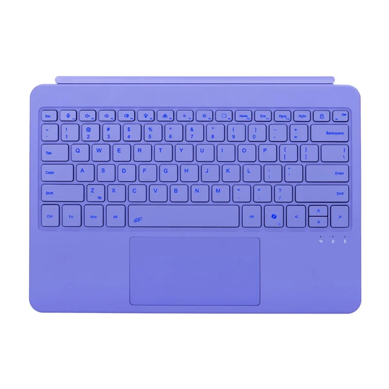 1088 For Microsoft Surface Pro 12inch Bluetooth-compatible Keyboard with Backlit Touchpad Keyboard - Purple