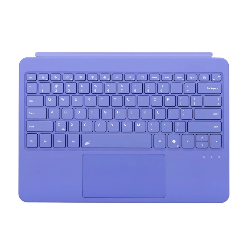 1088 For Microsoft Surface Pro 12inch Bluetooth-compatible Keyboard with Backlit Touchpad Keyboard - Purple