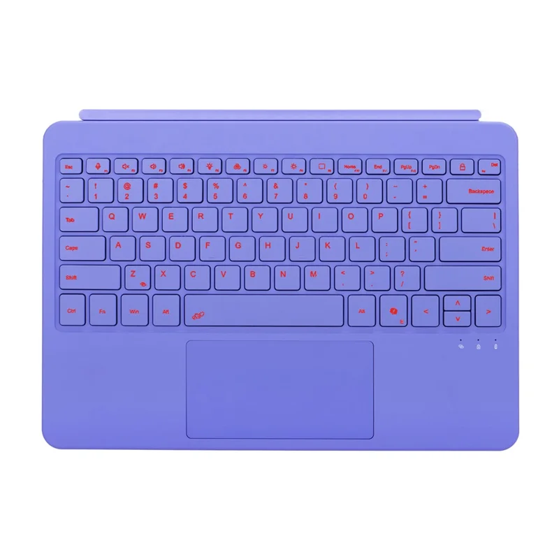 1088 For Microsoft Surface Pro 12inch Bluetooth-compatible Keyboard with Backlit Touchpad Keyboard - Purple