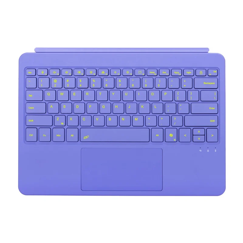 1088 For Microsoft Surface Pro 12inch Bluetooth-compatible Keyboard with Backlit Touchpad Keyboard - Purple