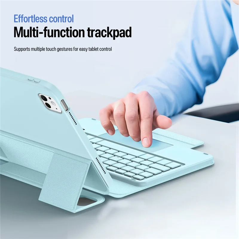 DUX DUCIS YK Series For iPad Pro 11 (2025) / (2024) Wireless Keyboard with Trackpad Detachable Bluetooth-compatible Keyboard Case - Blue