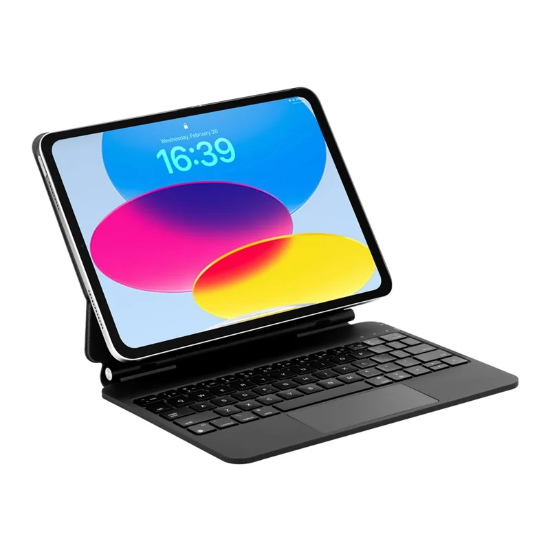 Y8 For iPad (2025) / iPad 10.9 (2022) Magnetic Floating Keyboard Case Detachable Bluetooth-compatible Keyboard with Trackpad and 7-Color Backlit - Black