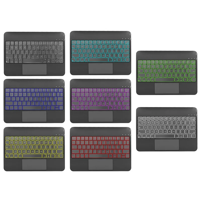 Y8 For iPad (2025) / iPad 10.9 (2022) Magnetic Floating Keyboard Case Detachable Bluetooth-compatible Keyboard with Trackpad and 7-Color Backlit - Black
