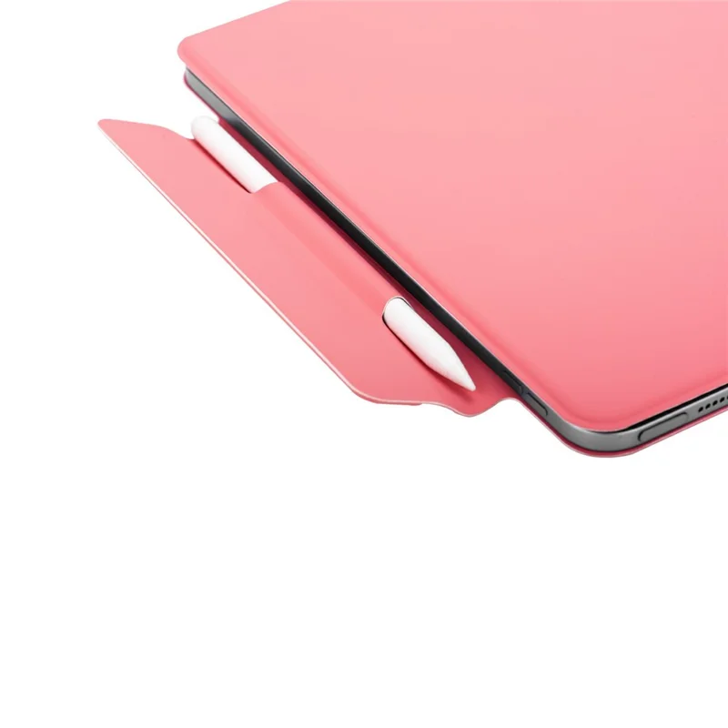 Teclado Bluetooth compatible con PU Leather Stand Cover para iPad (2025) / iPad 10.9 con soporte para lápiz - Rojo Sandía