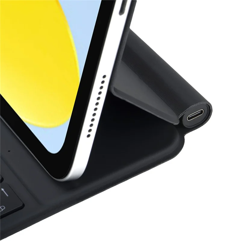 2038 For iPad (2025) / iPad 10.9 (2022) Keyboard Case with Smart Connector Detachable Keyboard Protective Cover with Backlit - Black