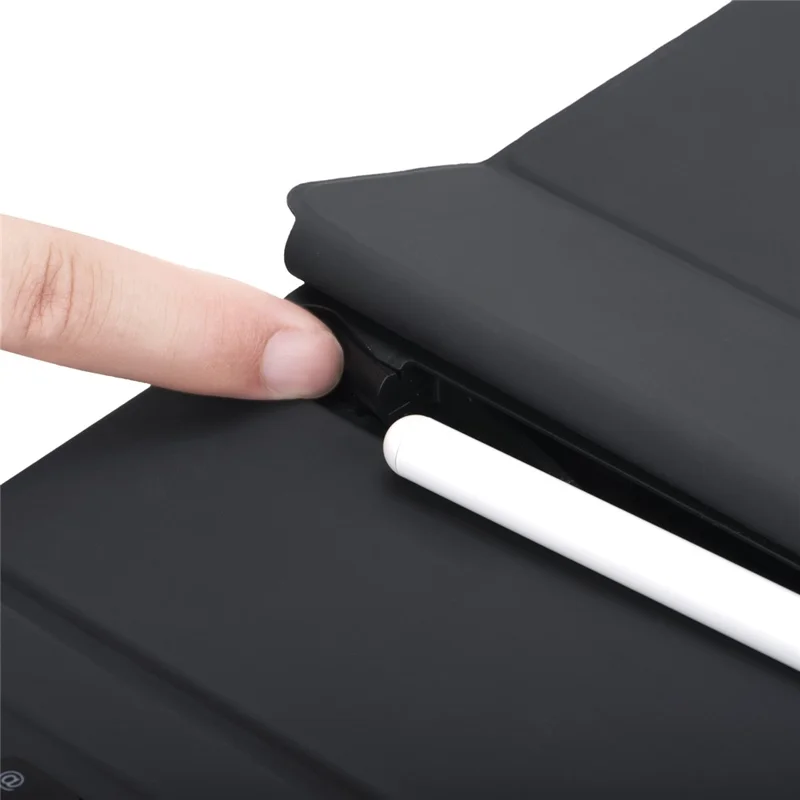 2038 For iPad (2025) / iPad 10.9 (2022) Keyboard Case with Smart Connector Detachable Keyboard Protective Cover with Backlit - Black