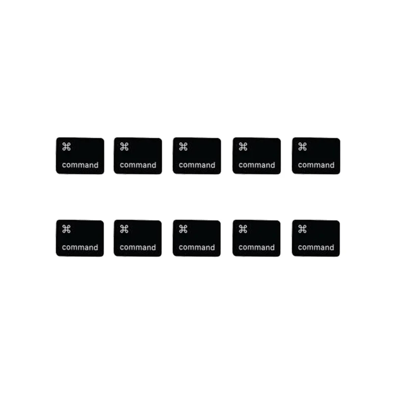 10 stuks toetsafdekking symbool Command rechts (Deens layout) voor Macbook Air 13 inch (2018) A1932 / Macbook Pro 13 inch (2017) A1706 laptoptoetsenbord