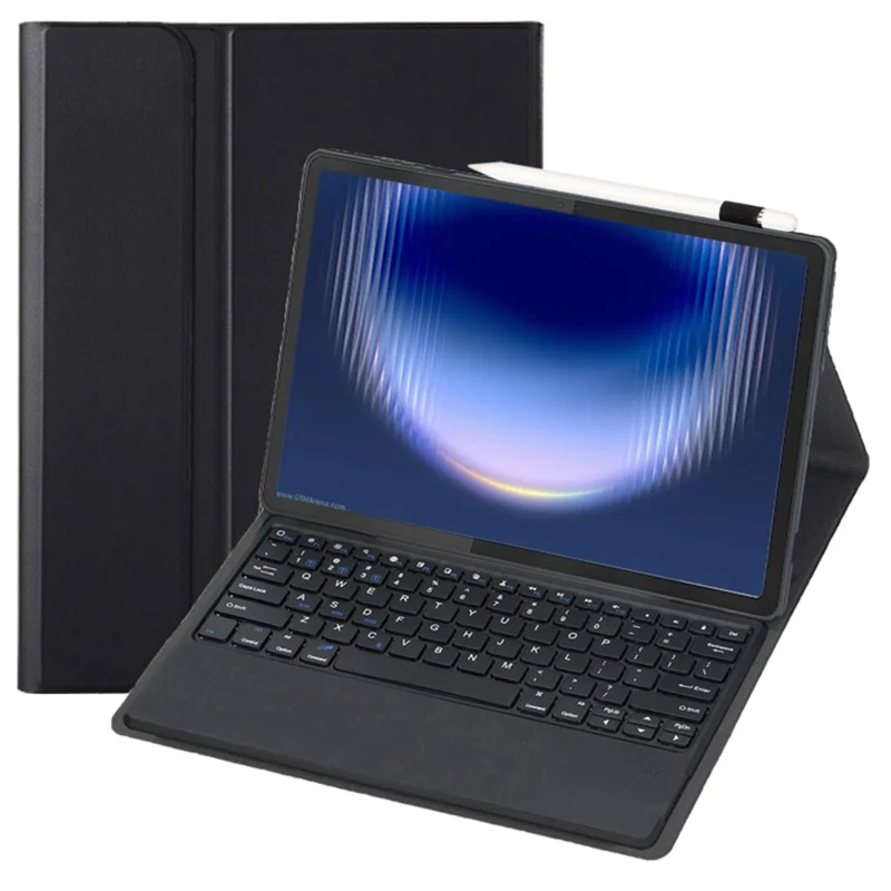 AH36 For Huawei MatePad Pro Max Detachable Bluetooth-compatible Keyboard Case Ultra Slim PU Leather+TPU Protective Cover - Black