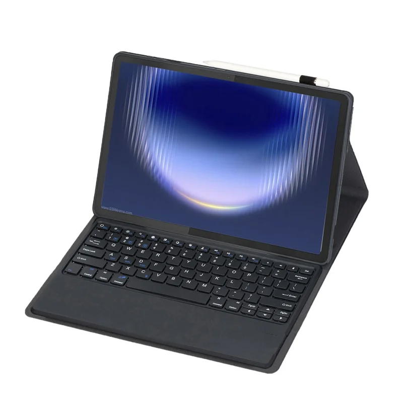 AH36 For Huawei MatePad Pro Max Detachable Bluetooth-compatible Keyboard Case Ultra Slim PU Leather+TPU Protective Cover - Black