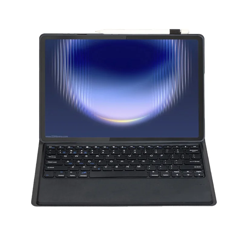 AH36 For Huawei MatePad Pro Max Detachable Bluetooth-compatible Keyboard Case Ultra Slim PU Leather+TPU Protective Cover - Black