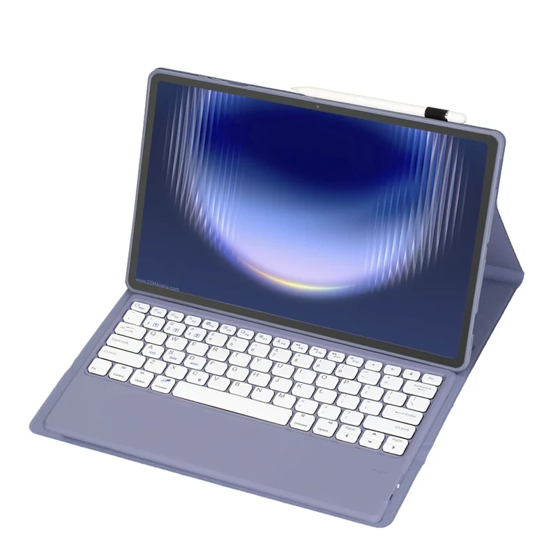 AH36 Para Huawei MatePad Pro Max Funda con Teclado Desmontable Compatible con Bluetooth Funda Protectora Ultrafina de Cuero PU+TPU - Morado