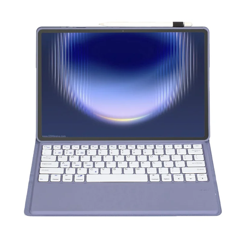 AH36 Para Huawei MatePad Pro Max Funda con Teclado Desmontable Compatible con Bluetooth Funda Protectora Ultrafina de Cuero PU+TPU - Morado