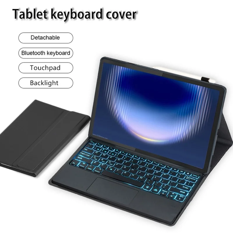 AH36-AS для Huawei MatePad Pro Max съемный чехол-клавиатура с Bluetooth, подсветкой, тачпадом, защитная крышка из искусственной кожи и TPU - черный