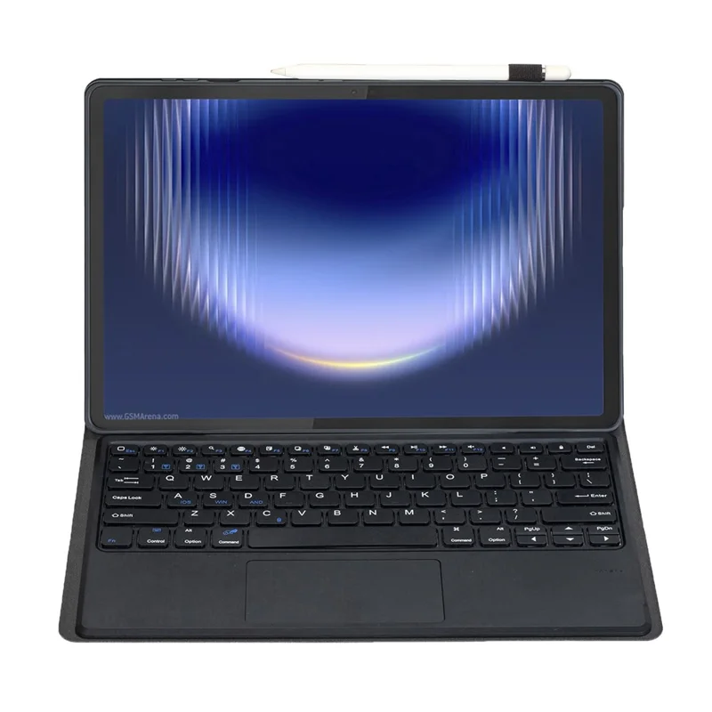 AH36-A para Huawei MatePad Pro Max 13.2 2026 Teclado desmontable compatible con Bluetooth con panel táctil + Funda de cuero - Negro