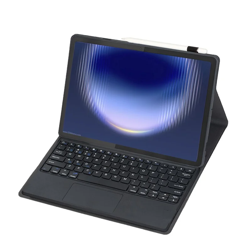 AH36-A para Huawei MatePad Pro Max 13.2 2026 Teclado desmontable compatible con Bluetooth con panel táctil + Funda de cuero - Negro