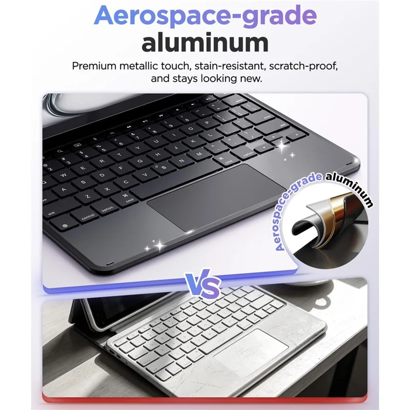 MK021 For iPad Pro 13 (2025)  /  (2024) Magnetic Floating Bluetooth-compatible 5.4 Keyboard Case with Touchpad - Black