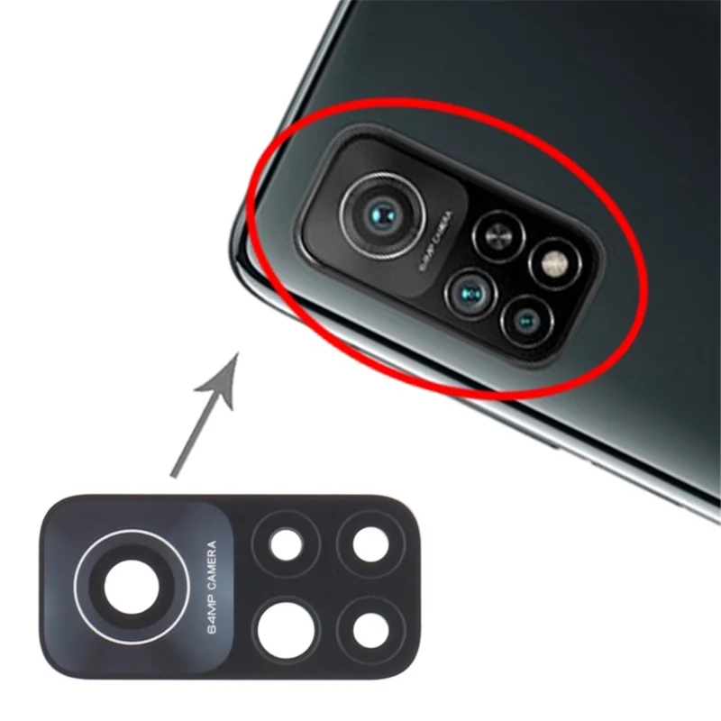Rear Back Camera Lens Cover Replacement Part (without Logo) for Xiaomi Mi 10T 5G M2007J3SY/K30S M2007J3SC