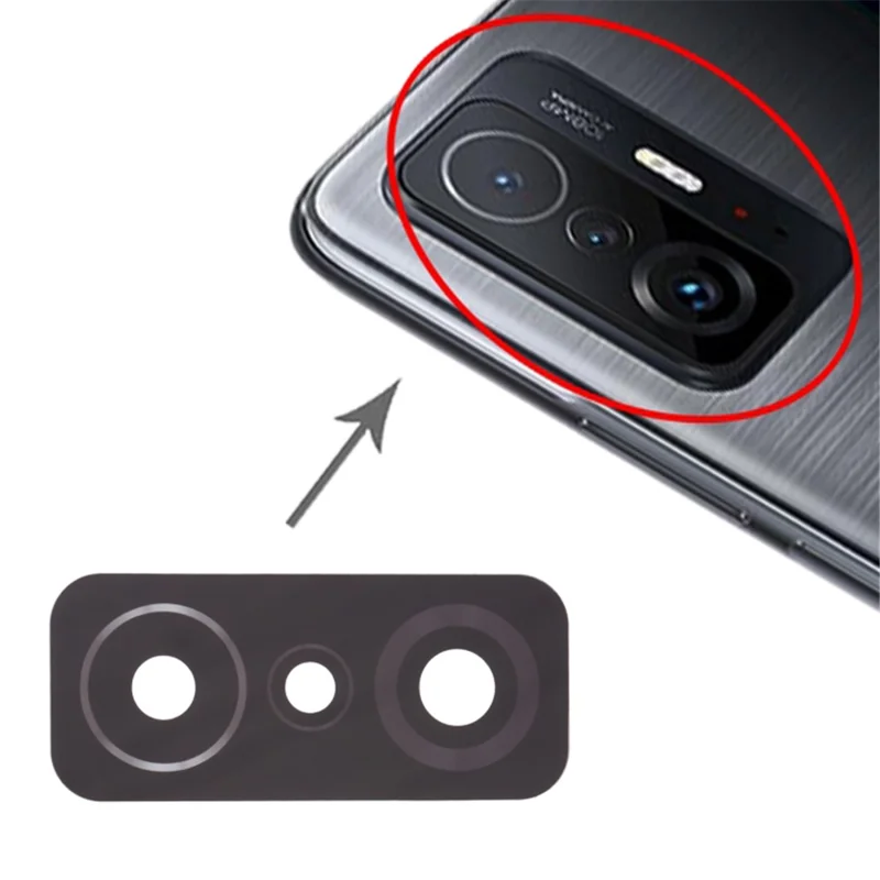 Hintere Kameralinsenabdeckung Ersatzteil (ohne Logo) für Xiaomi 11T 21081111RG/11T Pro 2107113SG