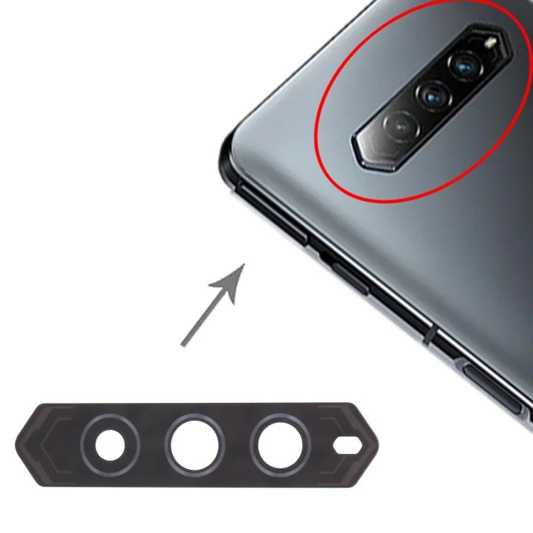 Rear Back Camera Lens Cover Replacement Part (without Logo) for Xiaomi Black Shark 4 SHARK PRS-H0