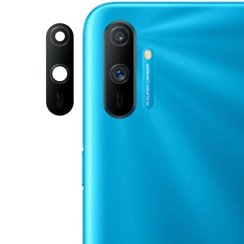 For Realme C3 (uden Fingerprint) Udstyr til udskiftning af bagsidekameraets linsebeslag (uden logo)