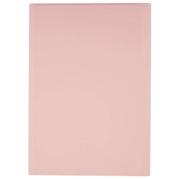 For Xiaomi Pad 5/5 Pro PU Leather Stand Case Tablet Cover + Round Cap Wireless Bluetooth-compatible Keyboard with Touchpad - Pink