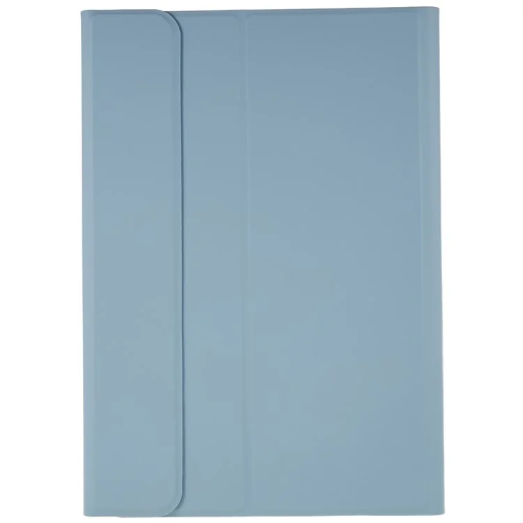 For Xiaomi Pad 5/5 Pro Square Cap Touchpad Wireless Bluetooth-compatible Keyboard + Stand Leather Tablet Case - Blue