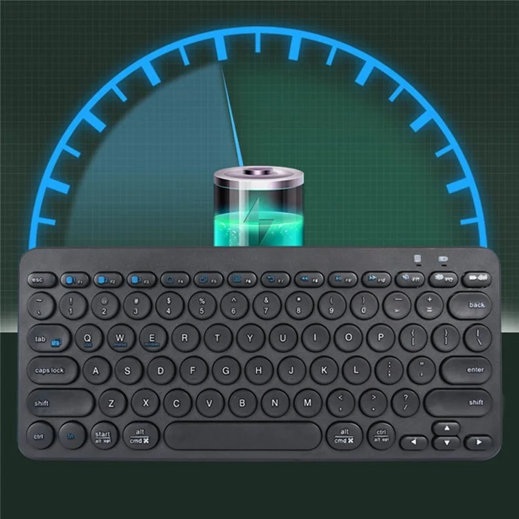 K380 Bluetooth-compatible 5.0 Wireless 78 Keys Keyboard Low Noise Computer Laptop Round Keycaps Keyboard - White