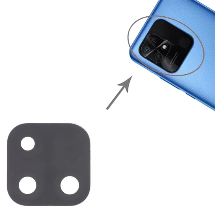 For Xiaomi Redmi 10C / Redmi 10 / Poco C40 4G Power Rear Back Camera Lens Cover Replacement Part (without Logo)