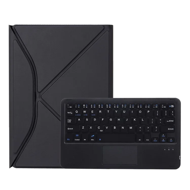 Z102B-A For iPad 10.2 (2021)/(2019)/(2020) Wireless BT Keyboard Case with TouchPad Scratch-Proof Cover Tablet Case with Pencil Slot - Black