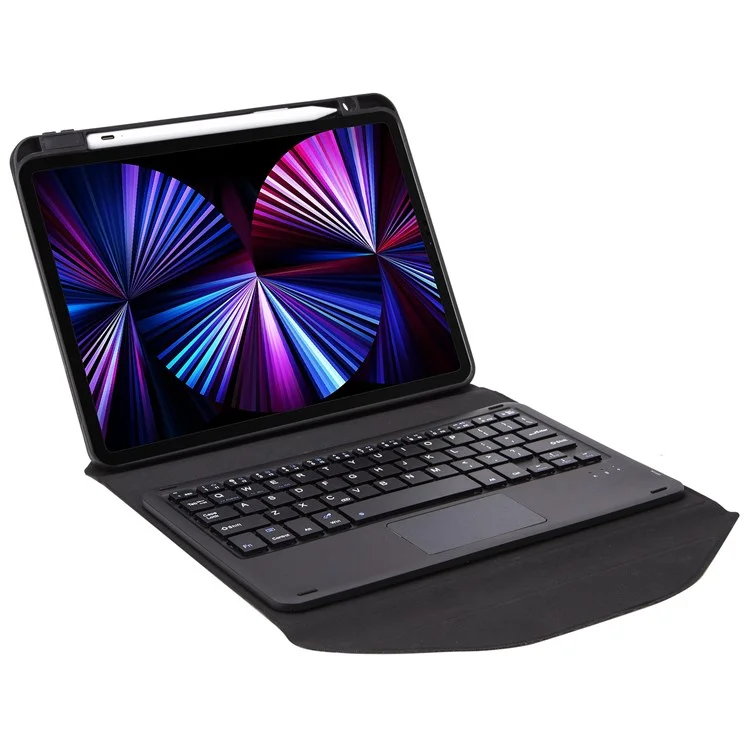 Z11B-A Para Ipad Pro de 11 Pulgadas (2018)/(2020)/(2021) Case de Teclado Bluetooth Con Caja de Tableta de Cubierta Protectora Resistente al Panel de Toque Con Ranura de Lápiz - Negro