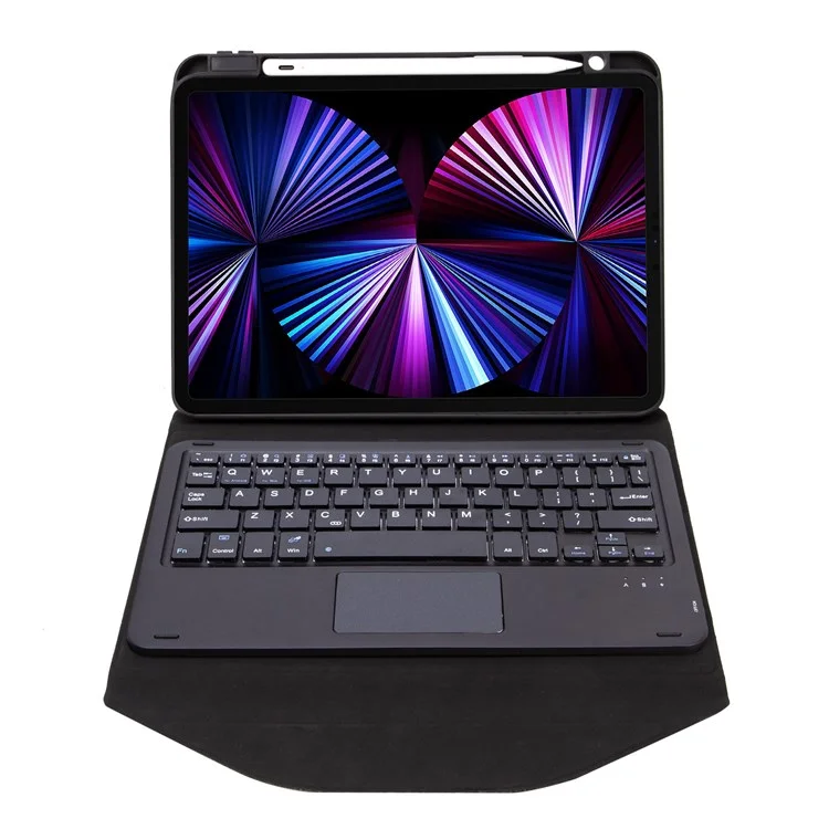 Z11B-A For iPad Pro 11 (2018) / (2020)  / (2021) Bluetooth-compatible Keyboard Case with Touchpad Protective Cover Tablet Case with Pencil Slot - Black