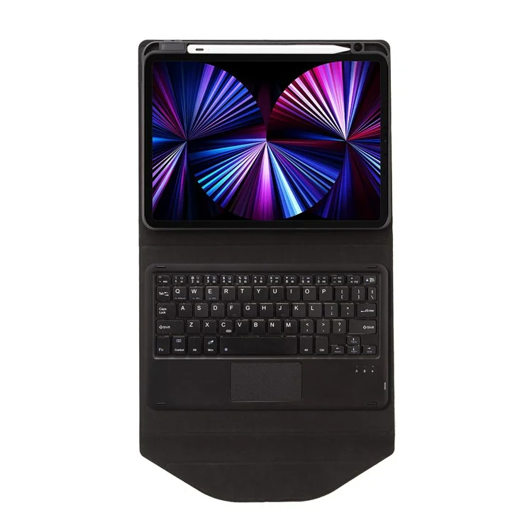 Z11B-A For iPad Pro 11 (2018) / (2020)  / (2021) Bluetooth-compatible Keyboard Case with Touchpad Protective Cover Tablet Case with Pencil Slot - Black