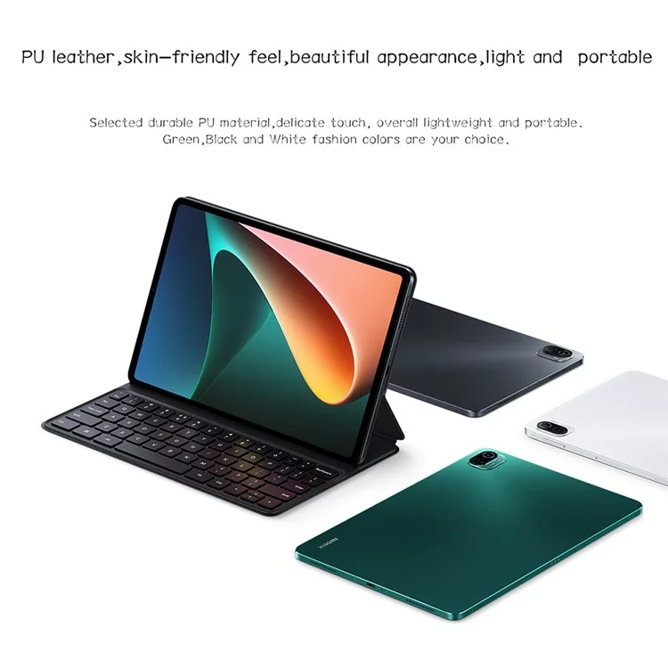 Für Xiaomi Pad 5 / Pad 5 Pro, 63-key-magnet-keyboard-hülle Schockdichte Lederabdeckung Tablet Schutzhülle - Schwarz