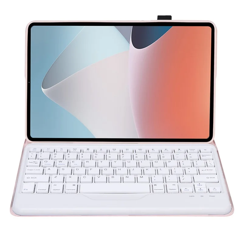 OP12-B For Oppo Pad Air 10.4-inch Protective Case with Removable Bluetooth-compatible Keyboard Anti-Drop Leather Stand Cover - Pink