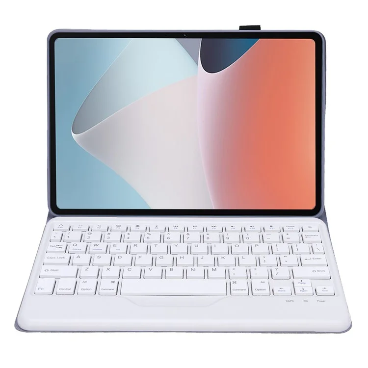 OP12-B For Oppo Pad Air 10.4-inch Protective Case with Removable Bluetooth-compatible Keyboard Anti-Drop Leather Stand Cover - Purple