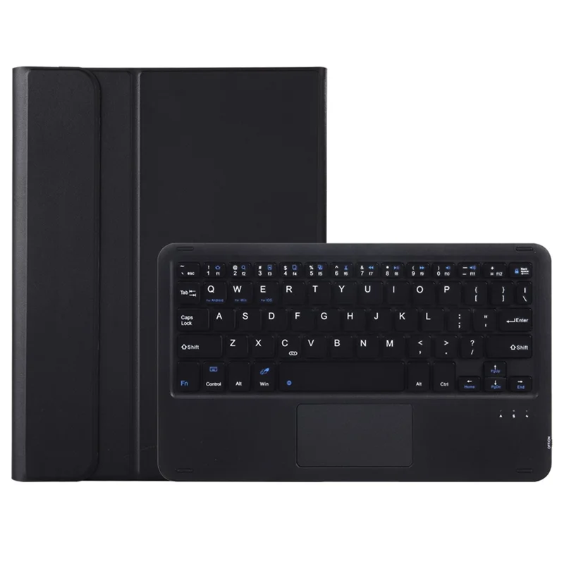 OP12-AS Für Oppo Pad Air 10,4-Zoll PU-Leder Kratzfester Case 3-Farben Hintergrundbeleuchtung Bluetooth-kompatibles Tastatur mit TouchPad - Schwarz