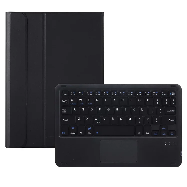 OP11-A For Oppo Pad 11-inch Shockproof Leather Case + Bluetooth-compatible Keyboard with TouchPad Anti-Fall Stand Cover - Black
