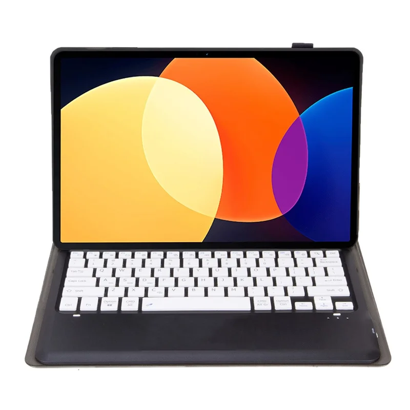 AH127 For Honor Pad 8 Ultra-Thin Leather Tablet Stand Cover + Bluetooth-Compatible Keyboard - Black  /  White