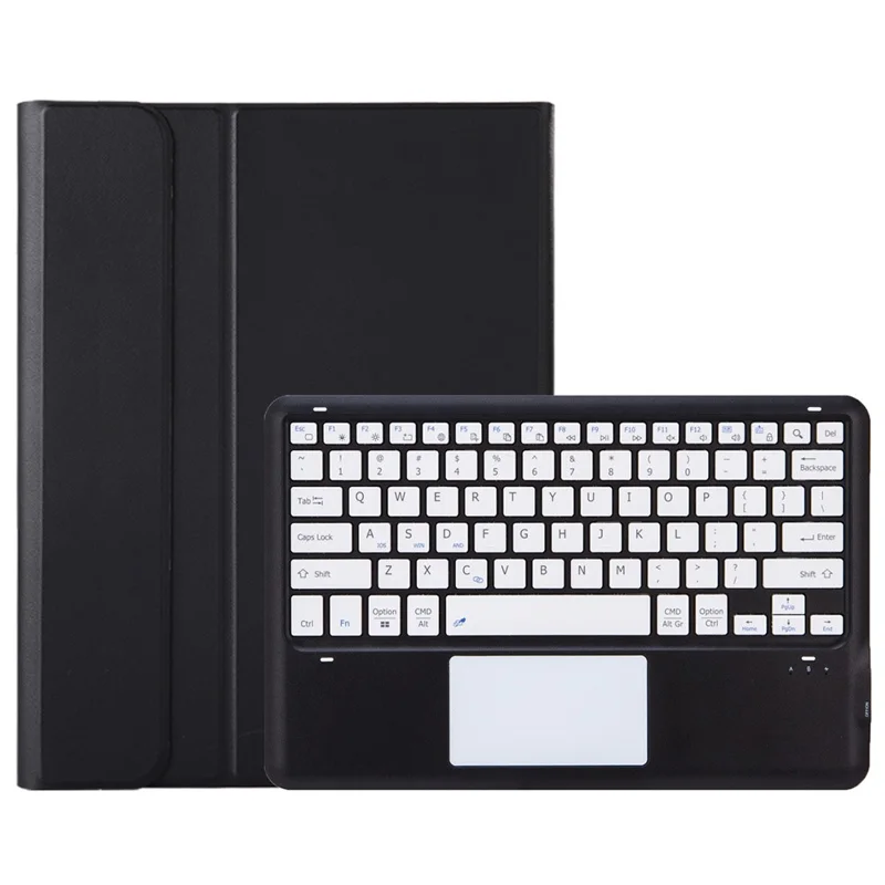 AH127-A Für Honor Pad 8 Ultradünne Lederhülle mit Ständer + Bluetooth-kompatibler Tastatur mit Touchpad - Schwarz / Weiß