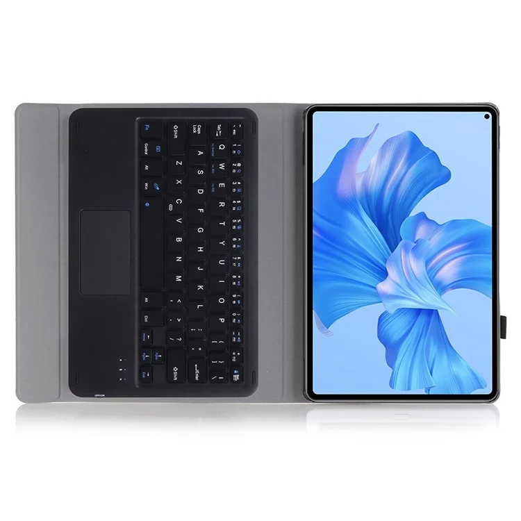 AHW12-A Para Huawei Matepad Pro 11 (2022) Teclado Bluetooth Destacável Com Touchpad PU Couro+estojo de Proteção Tpu - Preto