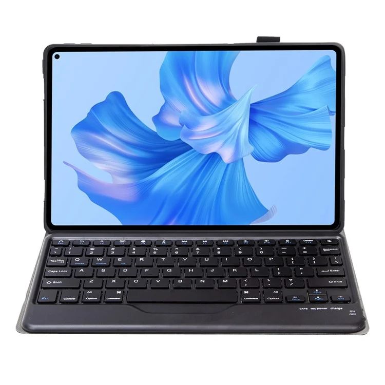AHW12-B For Huawei MatePad Pro 11 (2022) Protective Case with Detachable Bluetooth-compatible Keyboard PU Leather+TPU Stand Cover - Black