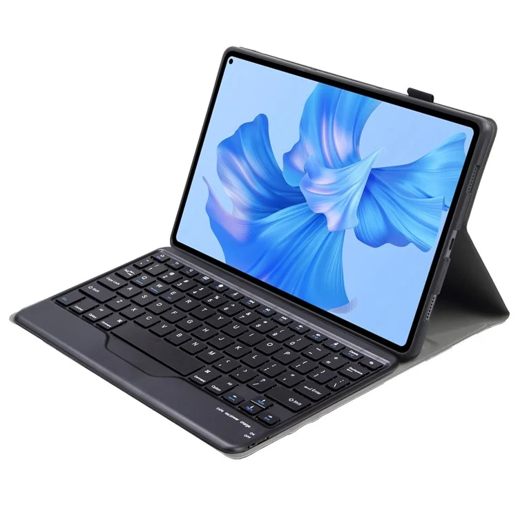 AHW12-B For Huawei MatePad Pro 11 (2022) Protective Case with Detachable Bluetooth-compatible Keyboard PU Leather+TPU Stand Cover - Black