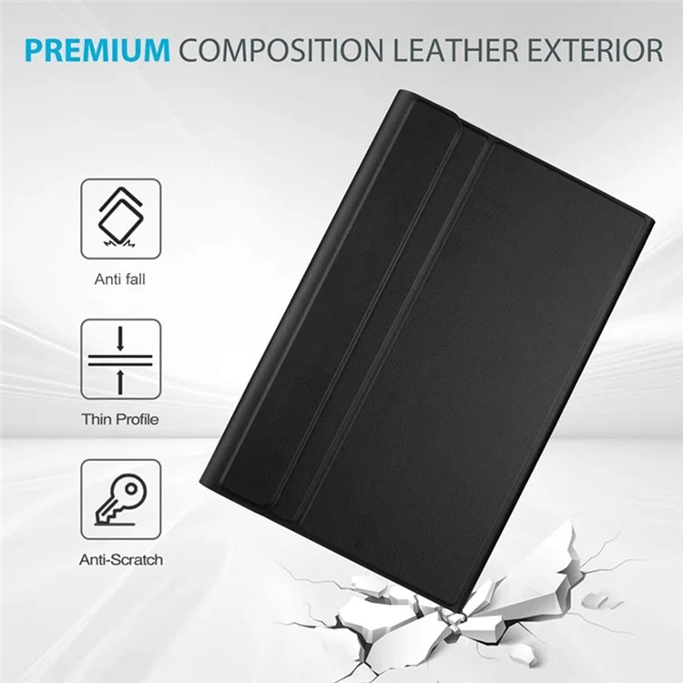SK-T500D Pour Samsung Galaxy Tab A7 10.4 (2020) SM-T500 / T505 / T505N / T507 2 po en Cuir PU Case Anti-drop + Clavier Bluetooth Détachable Avec Rétro-éclairs Coloré