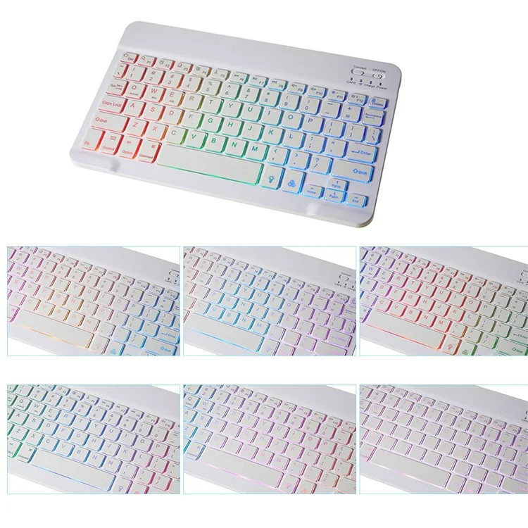 SK-P610D Para Samsung Galaxy Tab S6 Lite (2024) / S6 Lite (2022) / S6 Lite (2020) SM-P610 Teclado Bluetooth con Funda de Piel de PU - Azul Bebé