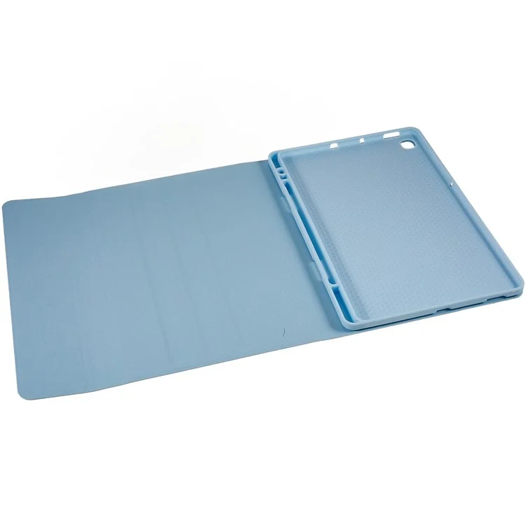 SK-P610D Para Samsung Galaxy Tab S6 Lite (2024) / S6 Lite (2022) / S6 Lite (2020) SM-P610 Teclado Bluetooth con Funda de Piel de PU - Azul Bebé