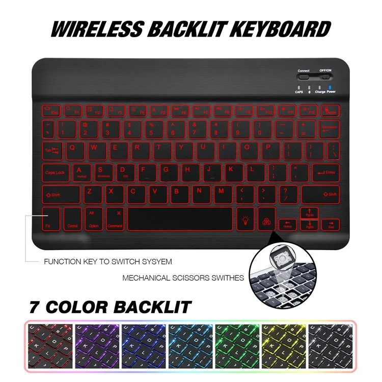 SK-T860D Para Samsung Galaxy Tab S6 (sm-t860 / T865) Ultra-Thin 2 em 1 Teclado Bluetooth Removível + Caixa Anti-queda de Couro PU Com Porta-lápis de Conexão Magnética