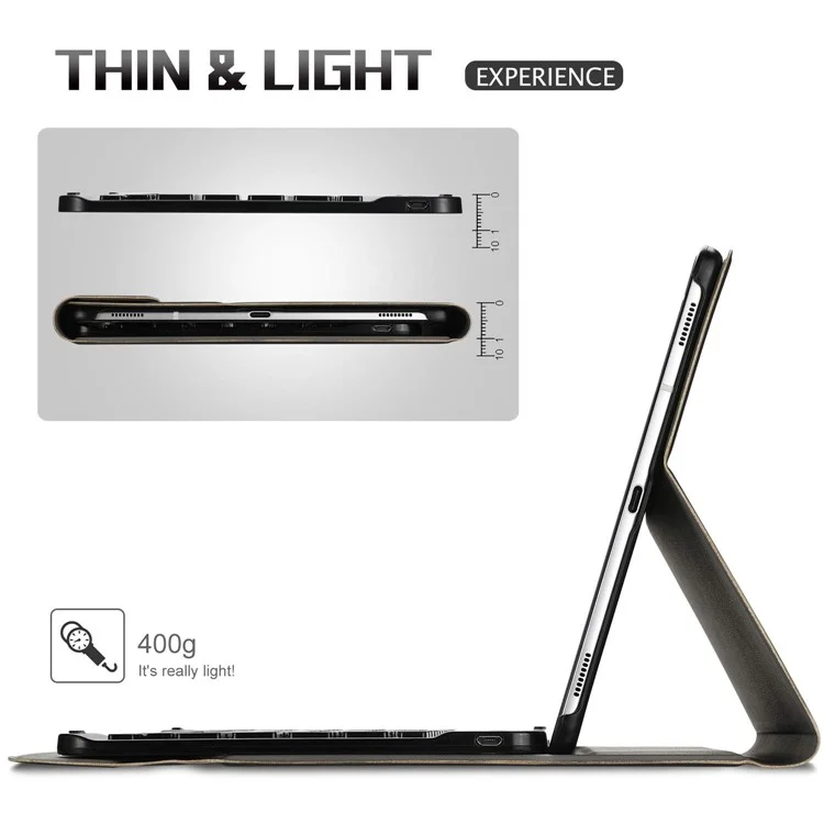 SK-T860D Para Samsung Galaxy Tab S6 (sm-t860 / T865) Ultra-Thin 2 em 1 Teclado Bluetooth Removível + Caixa Anti-queda de Couro PU Com Porta-lápis de Conexão Magnética