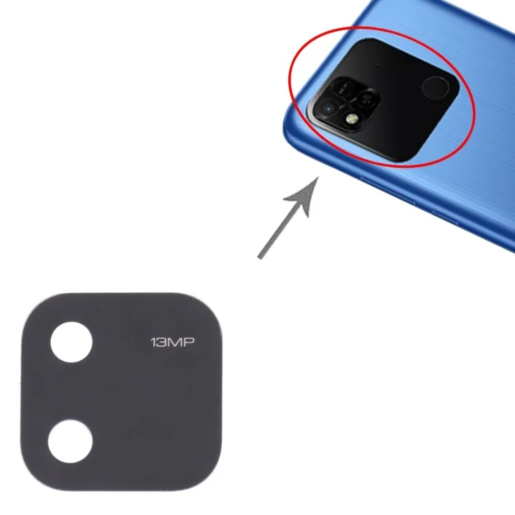 For Xiaomi Redmi 10A 220233L2C Rear Back Camera Lens Cover Replacement Part (without Logo)