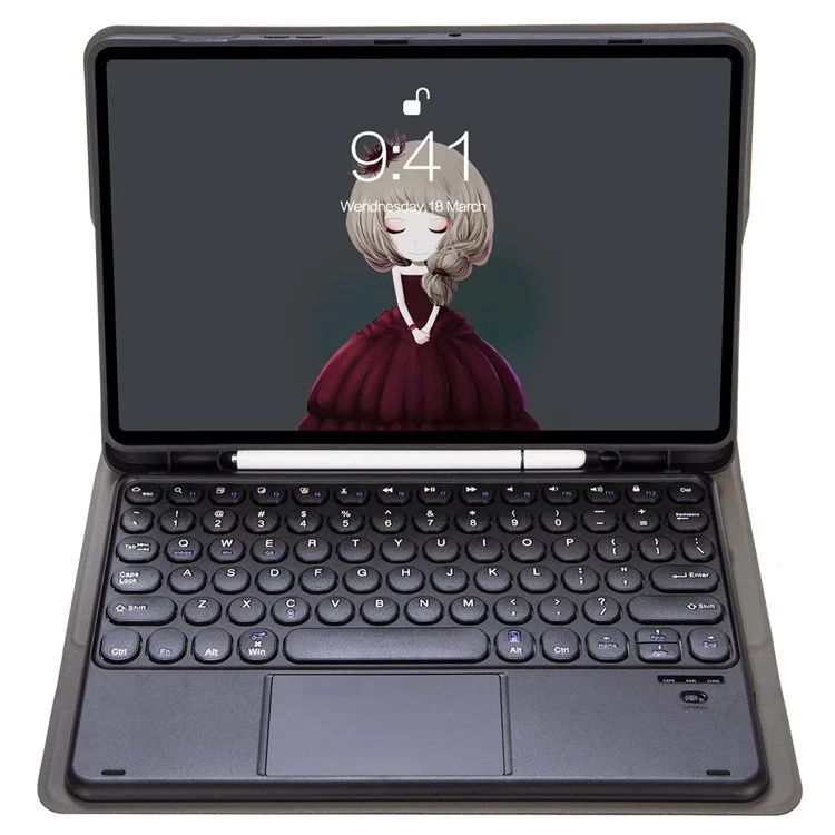 YT11B-A Per iPad Air 11 (2024) / Air (2020) / (2022) / iPad Pro 11 (2018) / (2020) / (2021) / (2022) Custodia con tastiera Bluetooth - Nero