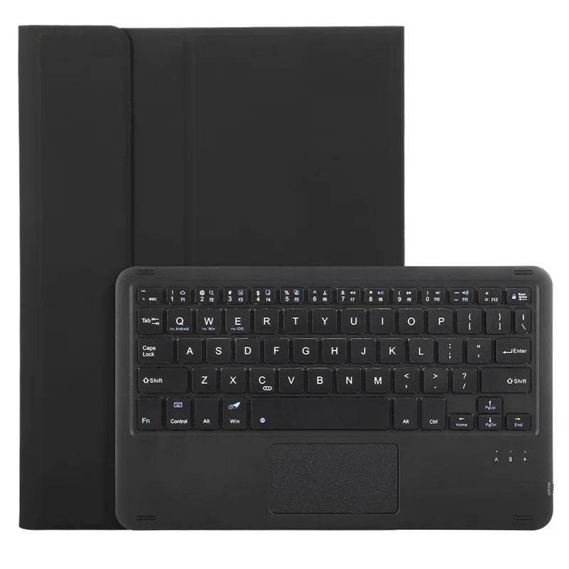 A10B-A for iPad (2025) / 10.9 (2022) Pen Slot Design Leather + TPU Tablet Protective Stand Cover with Touchpad Bluetooth Keyboard - Black
